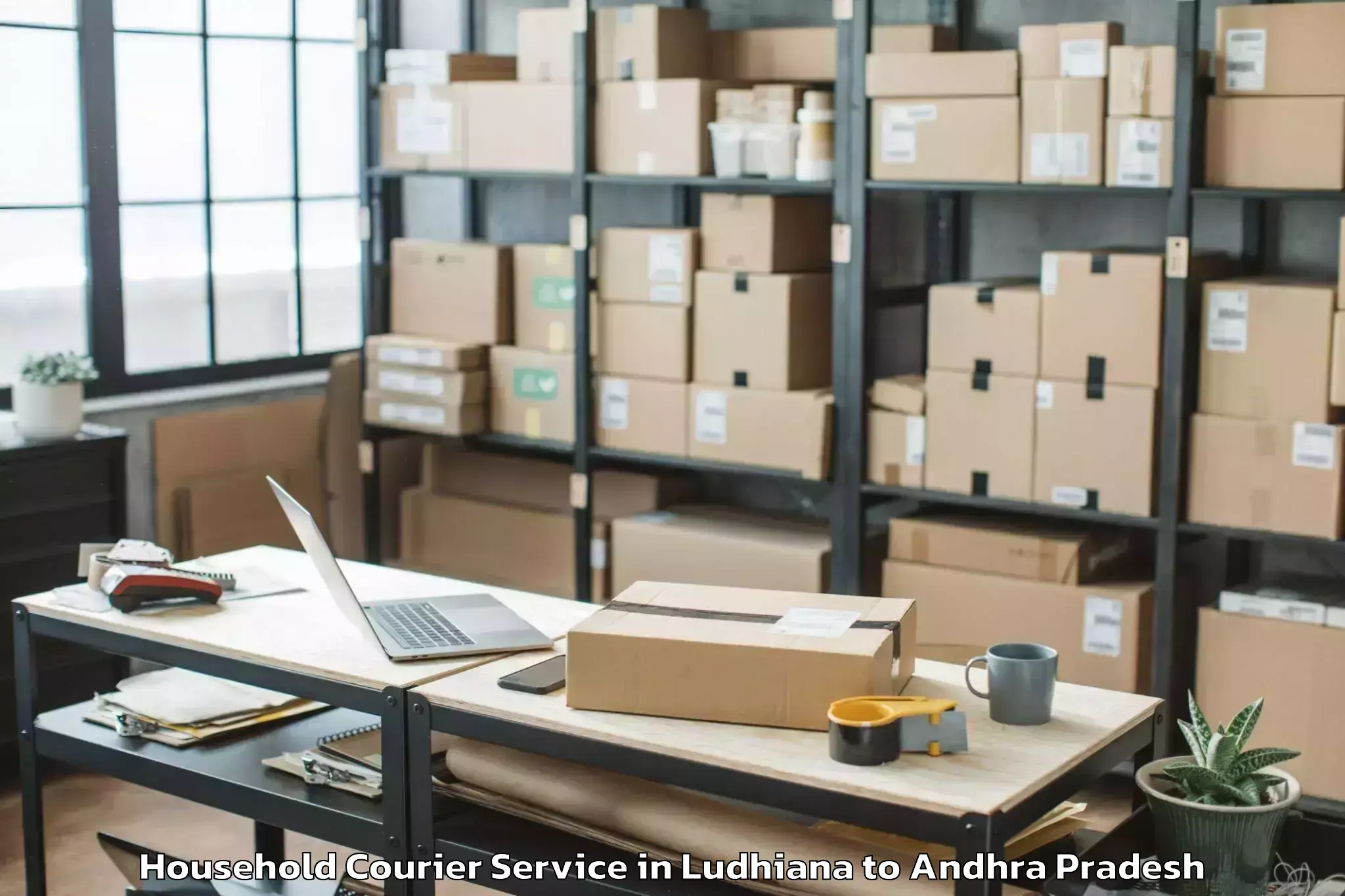 Ludhiana to Gudivada Household Courier